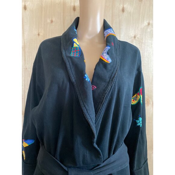 Vintage Michael Simon Lite Whimsical Christmas Holiday Robe Duster Size Small - Picture 12 of 12